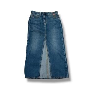 Medium Wash Levi's Denim Maxi Skirt